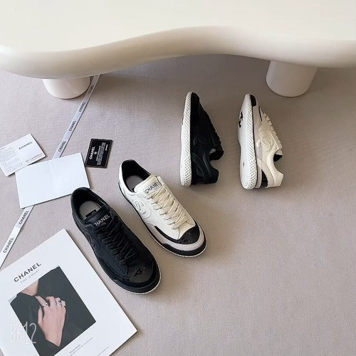 Chanel Leather Colorblock Shoes