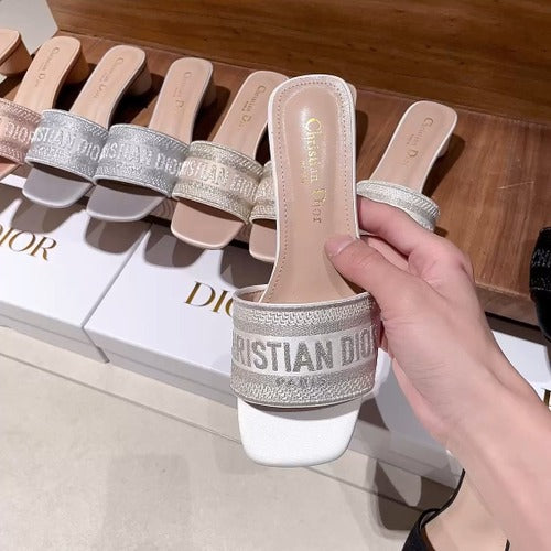 Dior Embroidered Slides