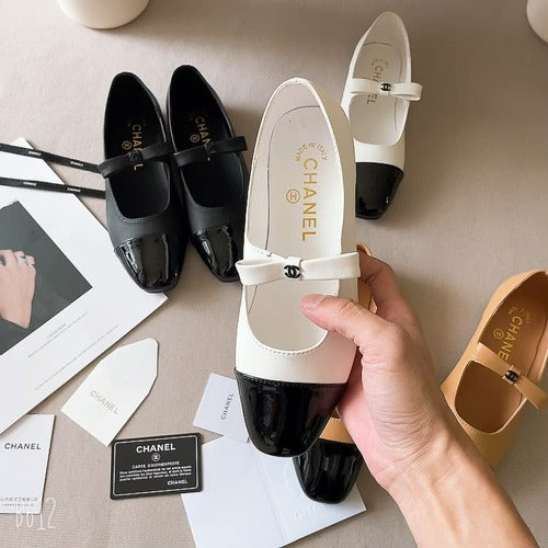 Chanel Leather Square Toe Shoes
