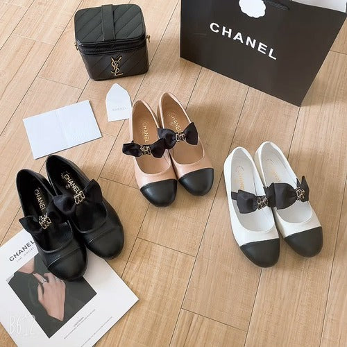 Chanel Leather Bow Shoes