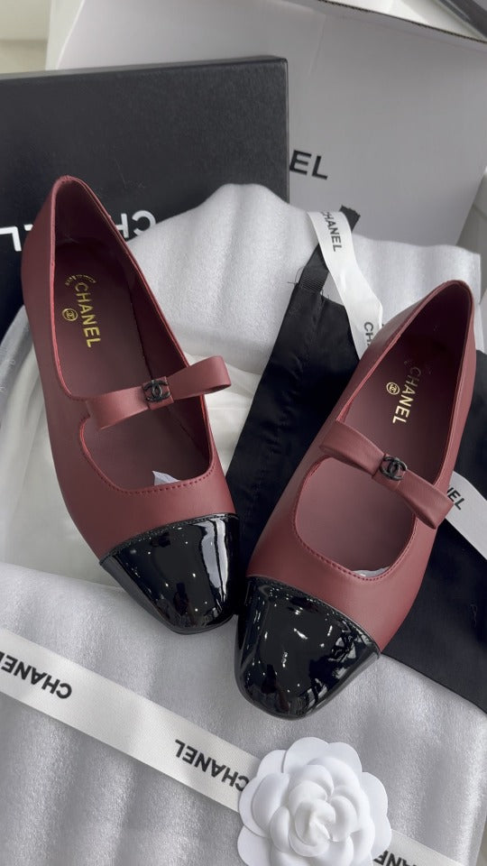 Chanel Patent Leather Bow Shoes