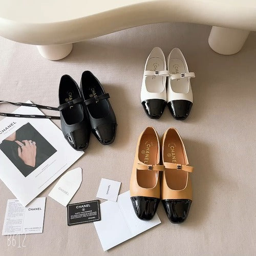 Chanel Leather Square Toe Shoes