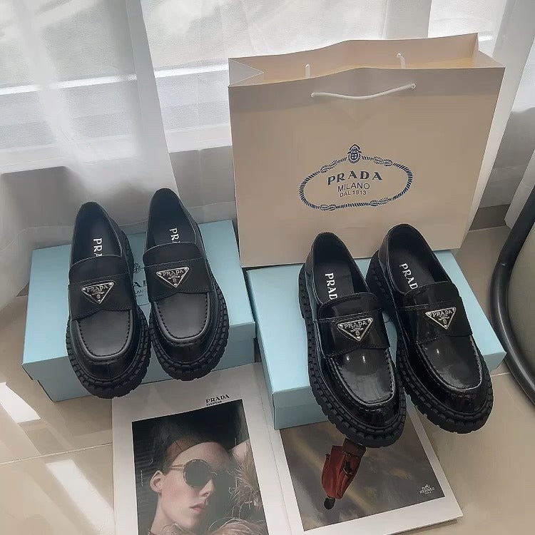 Prada Lambskin Leather Loafers