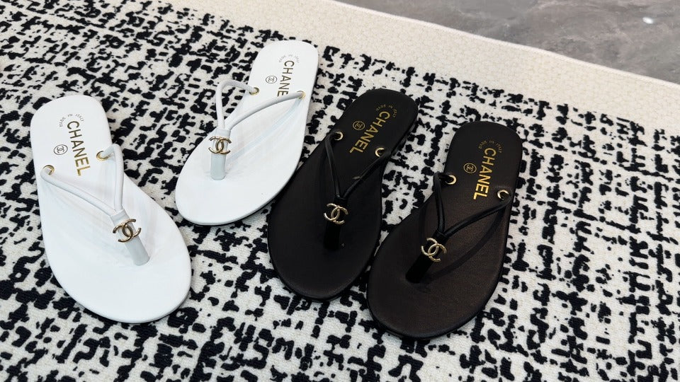 Chanel Lambskin Leather Slides