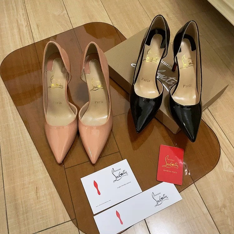 Jimmy Choo Patent Leather & Lambskin Leather Heels
