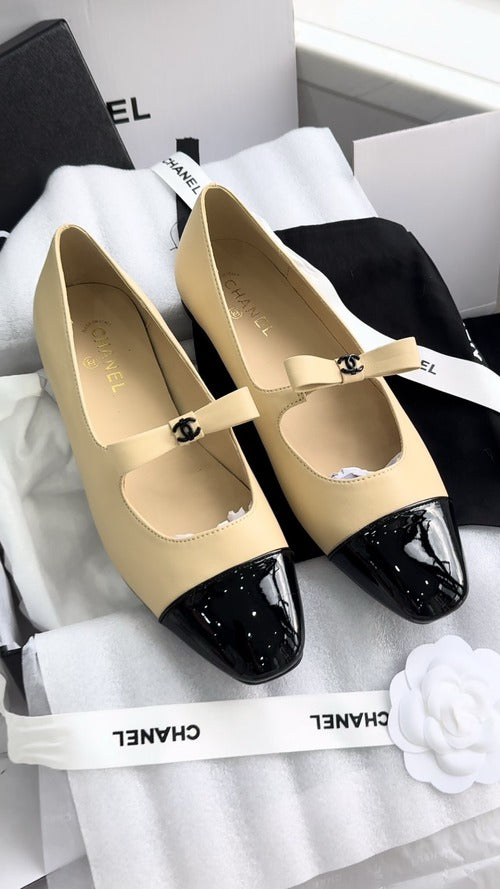 Chanel Patent Leather Bow Shoes