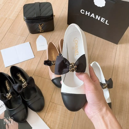 Chanel Leather Bow Shoes