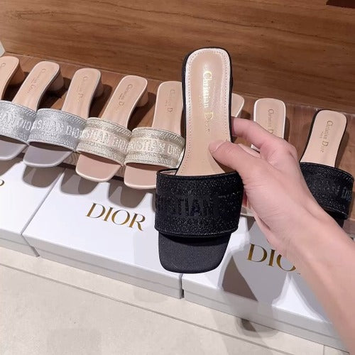 Dior Embroidered Slides