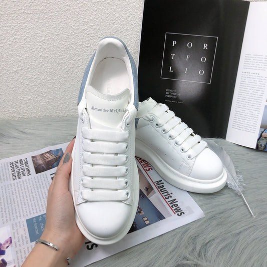 Alexander McQueen Lambskin Leather Logo Sneakers