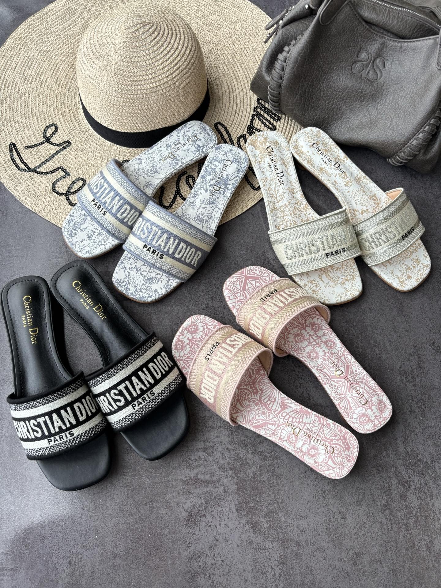 Dior Square Toe Slides