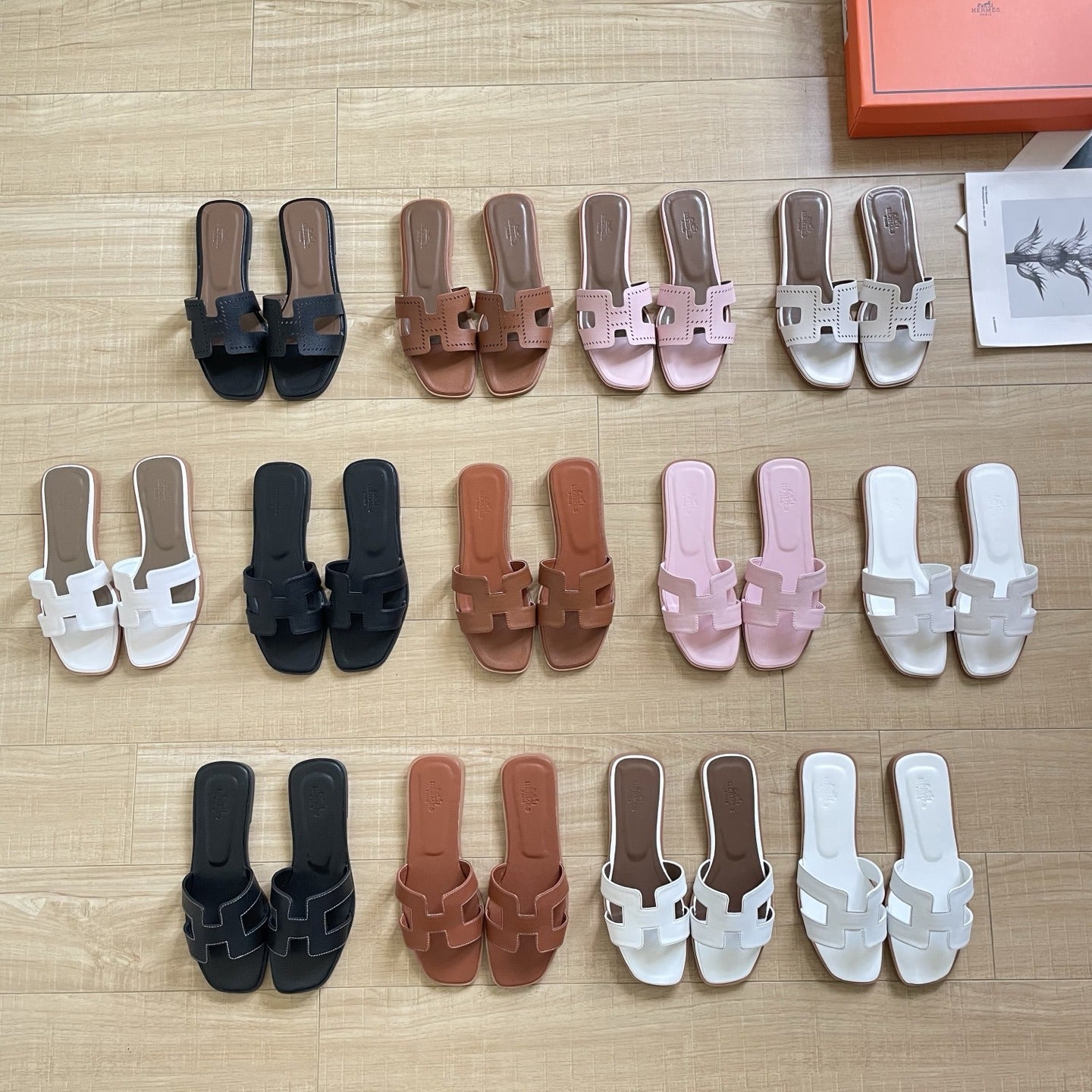 Hermes Leather Slides