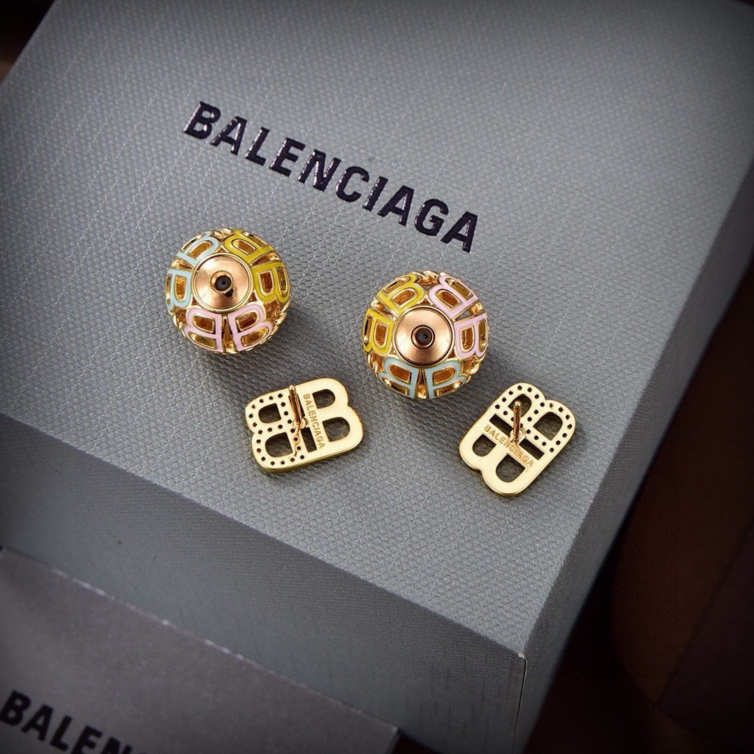Balenciaga Brass Earrings