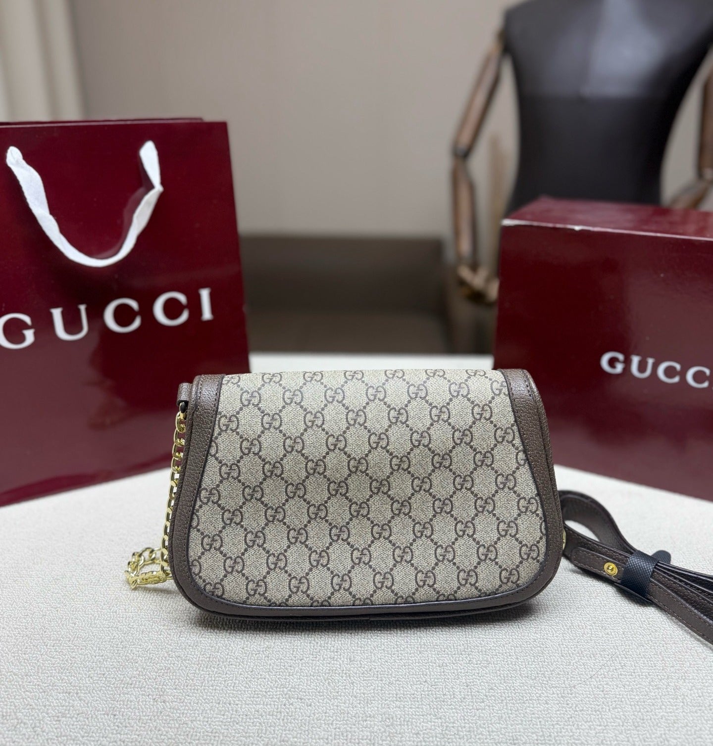 Gucci Leather Blondie Shoulder Bag