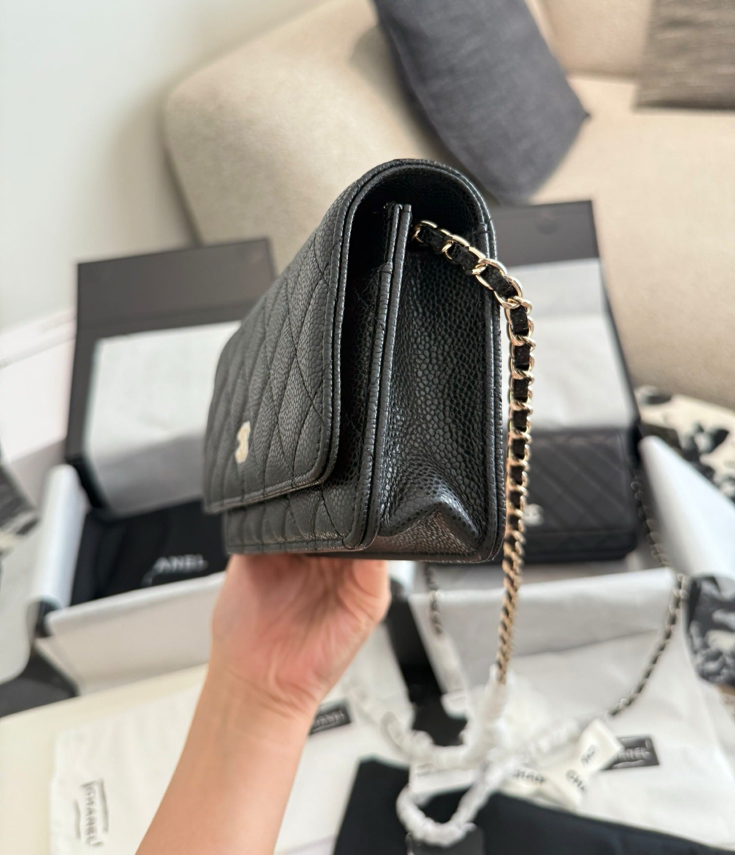 Chanel Black Chain Handbag