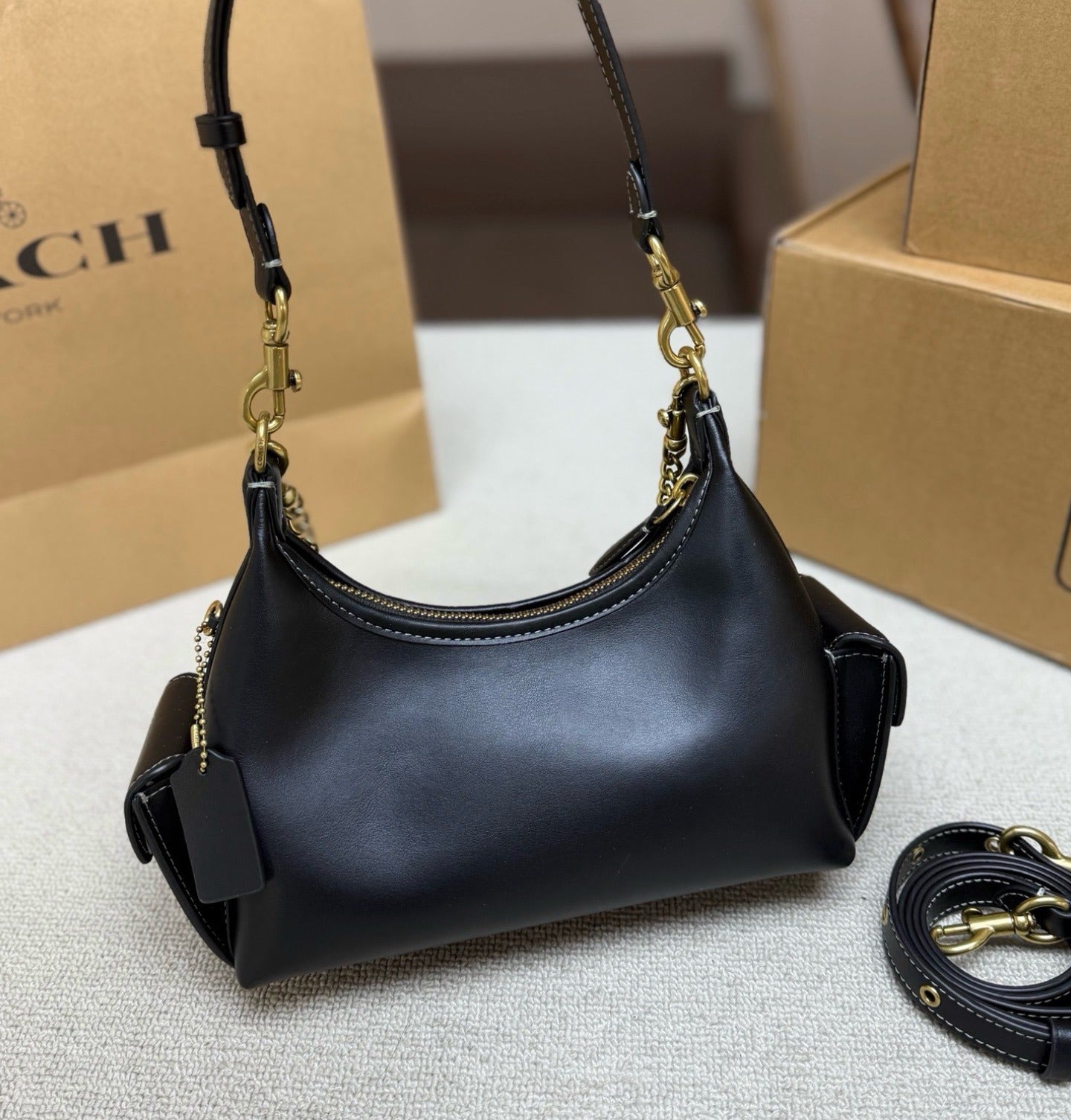 Coach Brass Chain Handbag