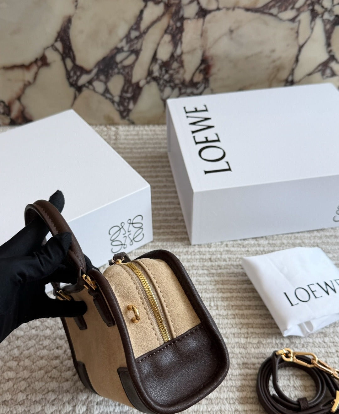 Loewe Calfskin Leather Logo Briefcase
