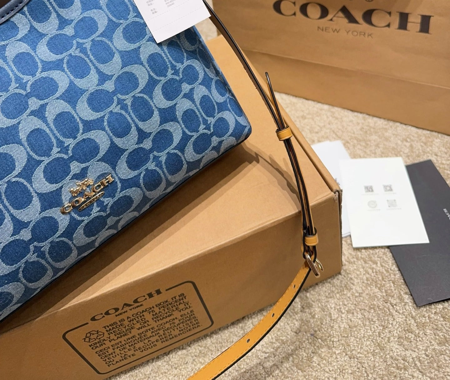 Coach Denim Vintage-Finish Crossbody Bag