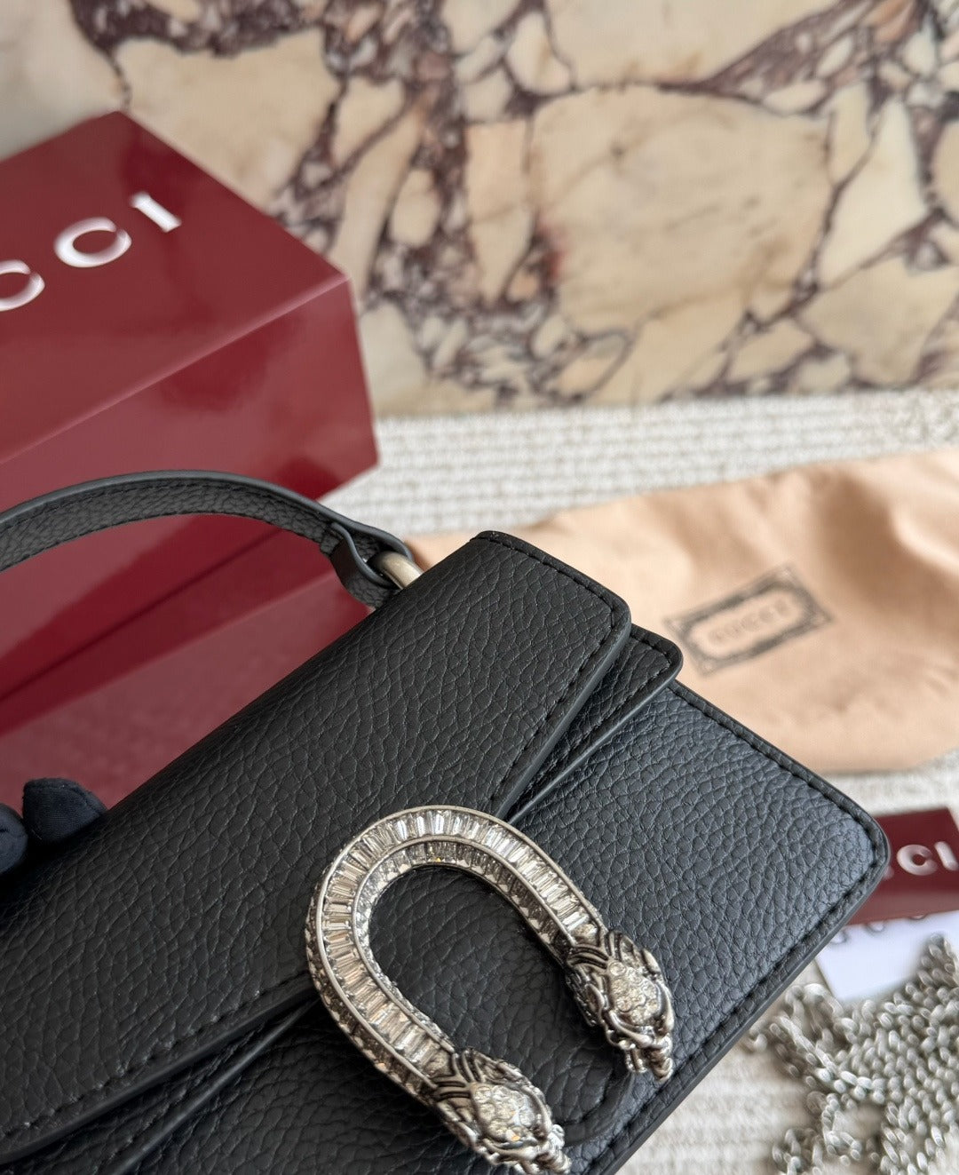 Gucci Leather Dionysus Clutch