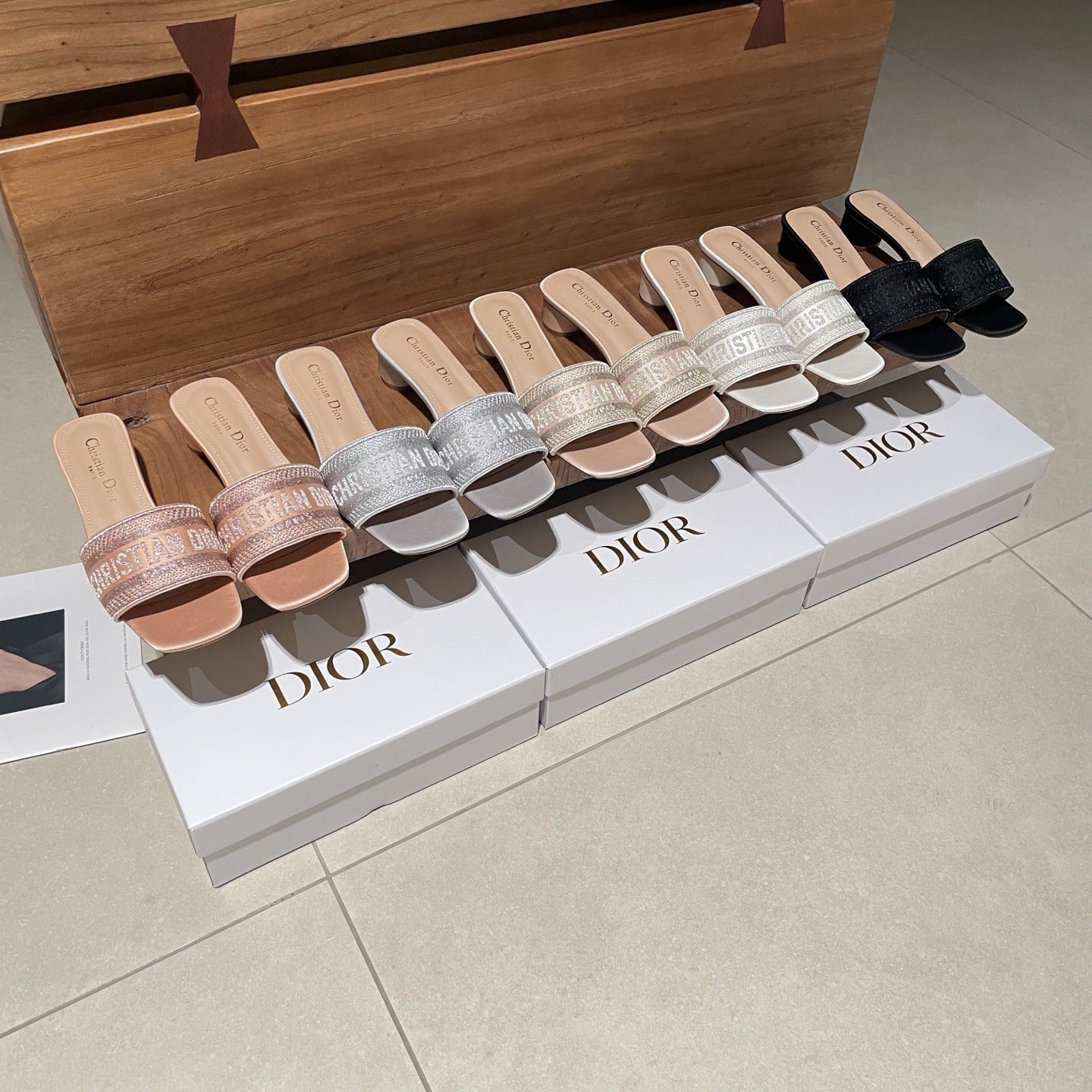 Dior Embroidered Slides