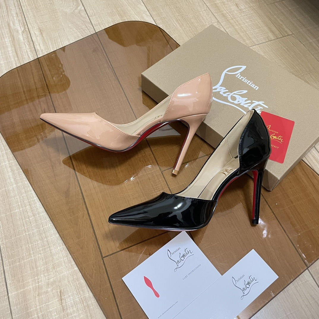 Jimmy Choo Patent Leather & Lambskin Leather Heels