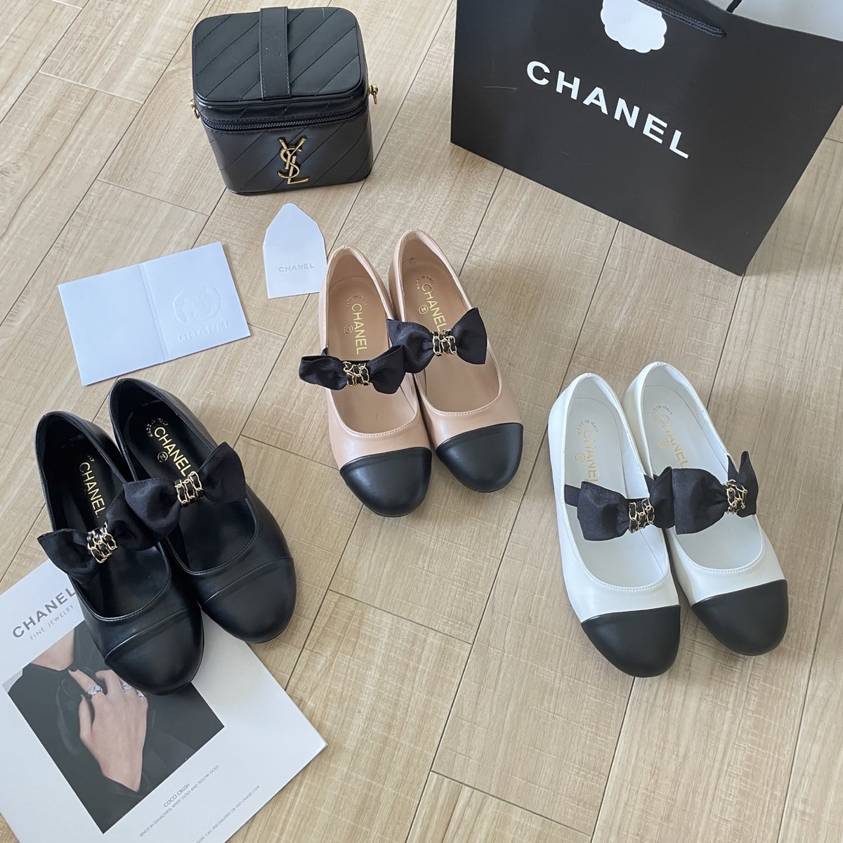 Chanel Leather Bow Shoes