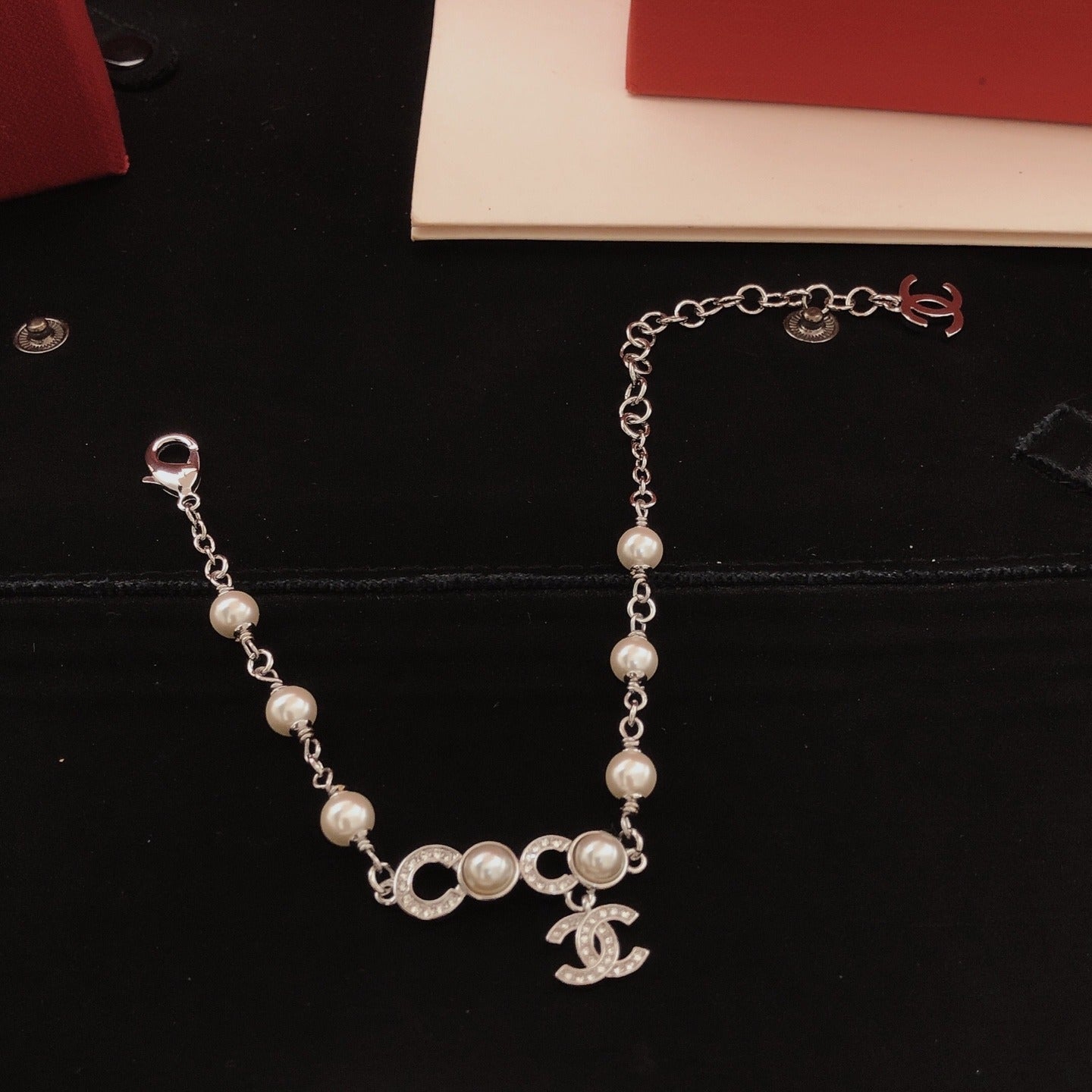 Chanel Brass Pearl Bracelet
