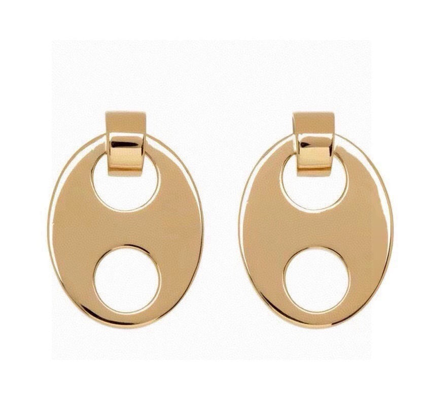 Loewe Brass Logo Earrings
