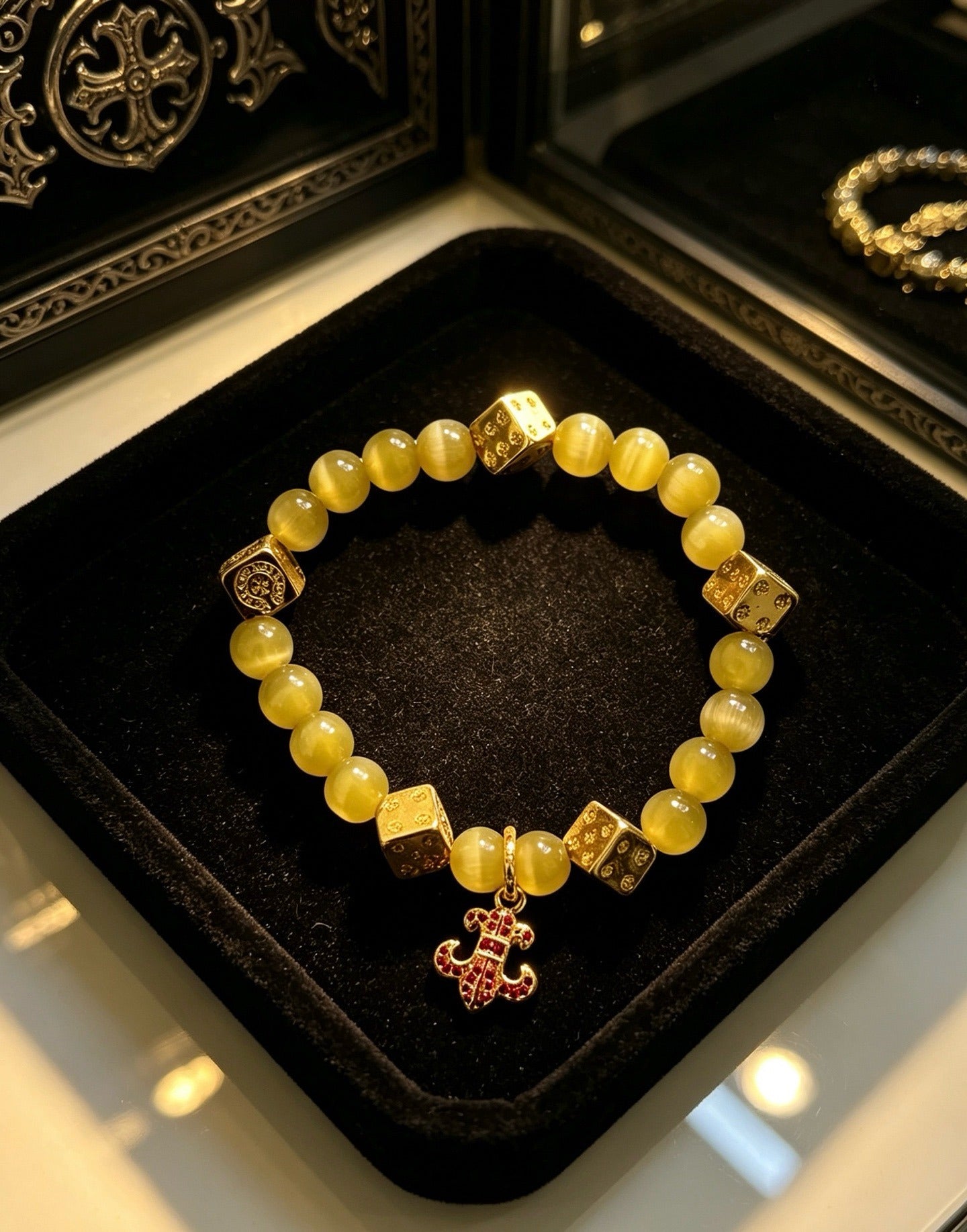 Chrome Hearts Sterling Silver Cross Bracelet