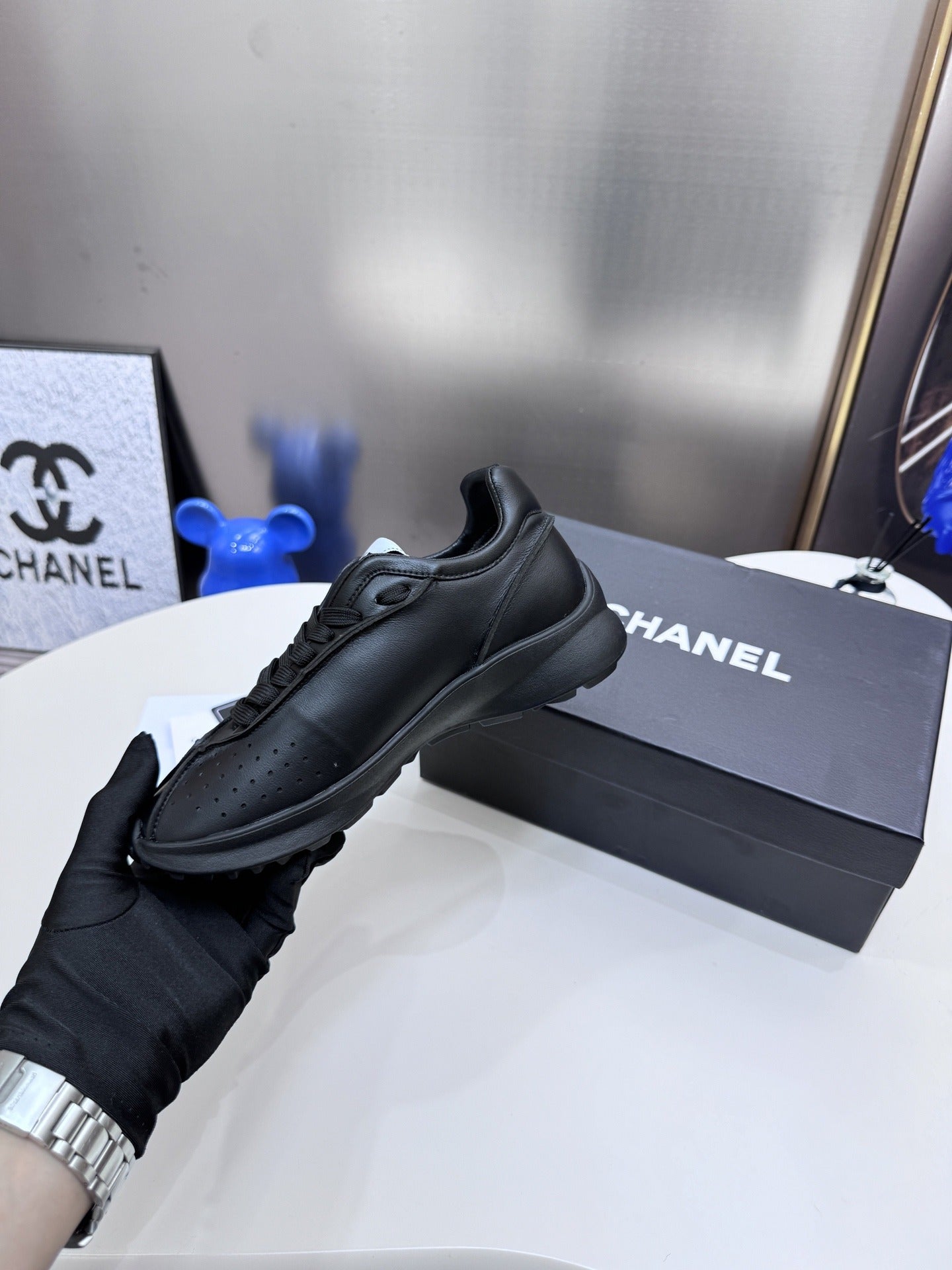 Chanel Leather Tennis Shoes