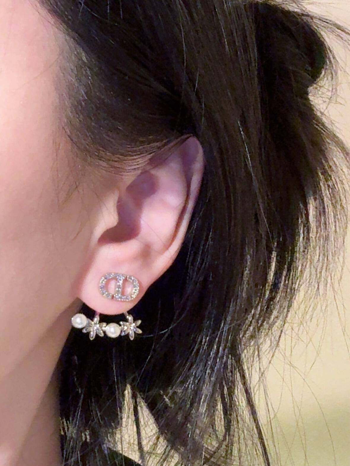 Dior Gold Brass Sunburst Earrings