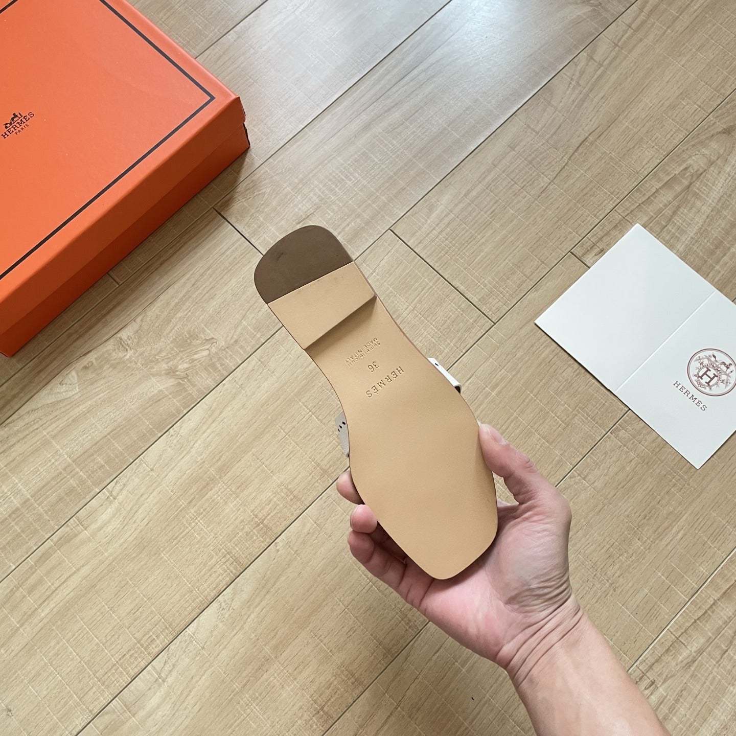 Hermes Leather Slides
