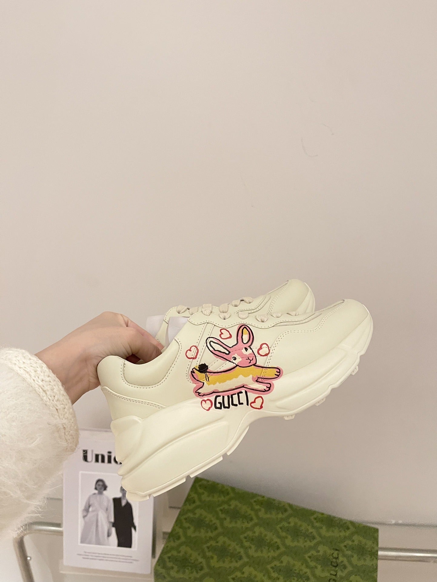 Gucci Calfskin Leather Sneakers