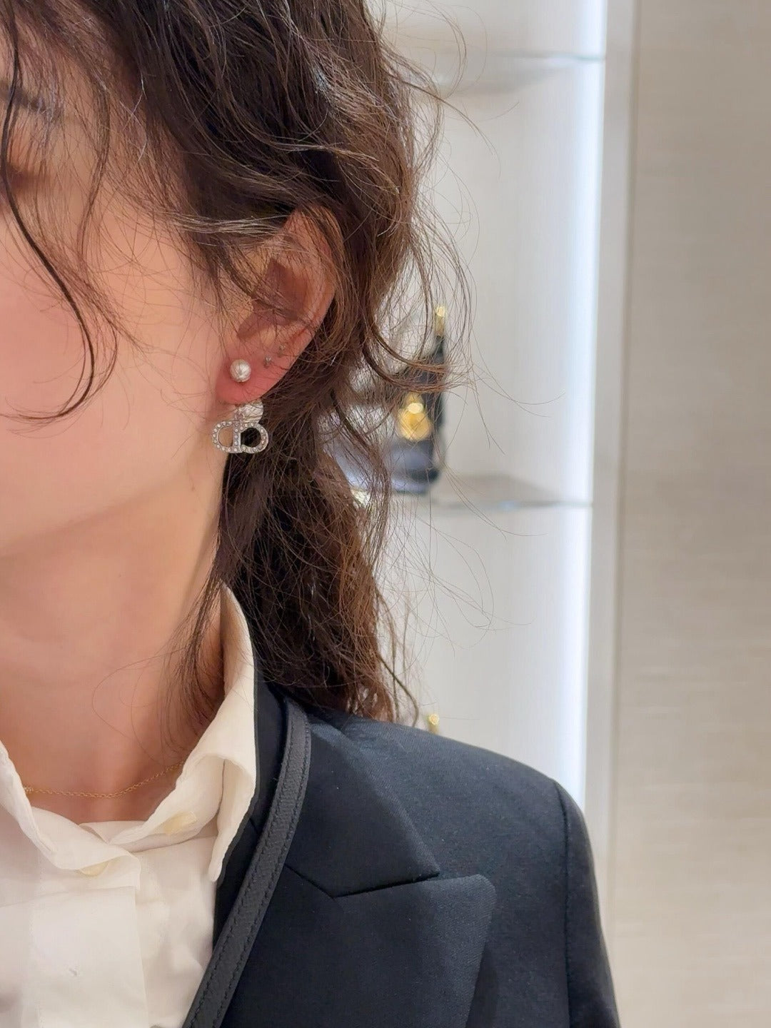 Dior Brass Floral Earrings