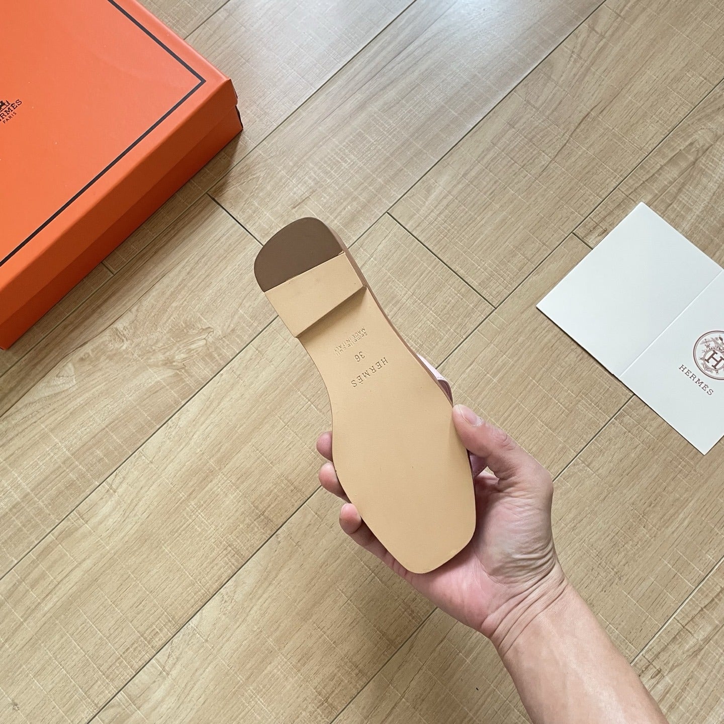Hermes Leather Slides