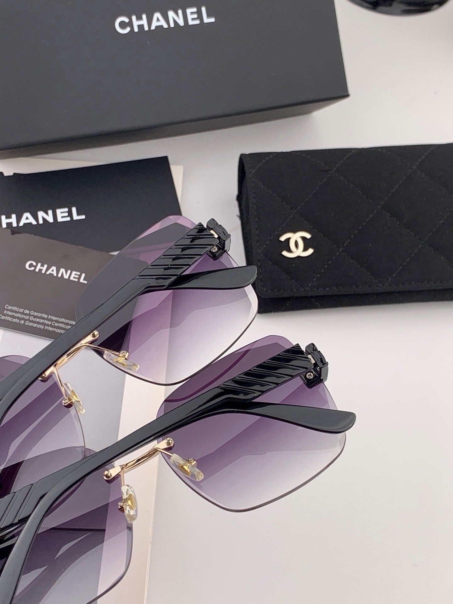 Chanel Nylon & Stainless Steel Sunglasses