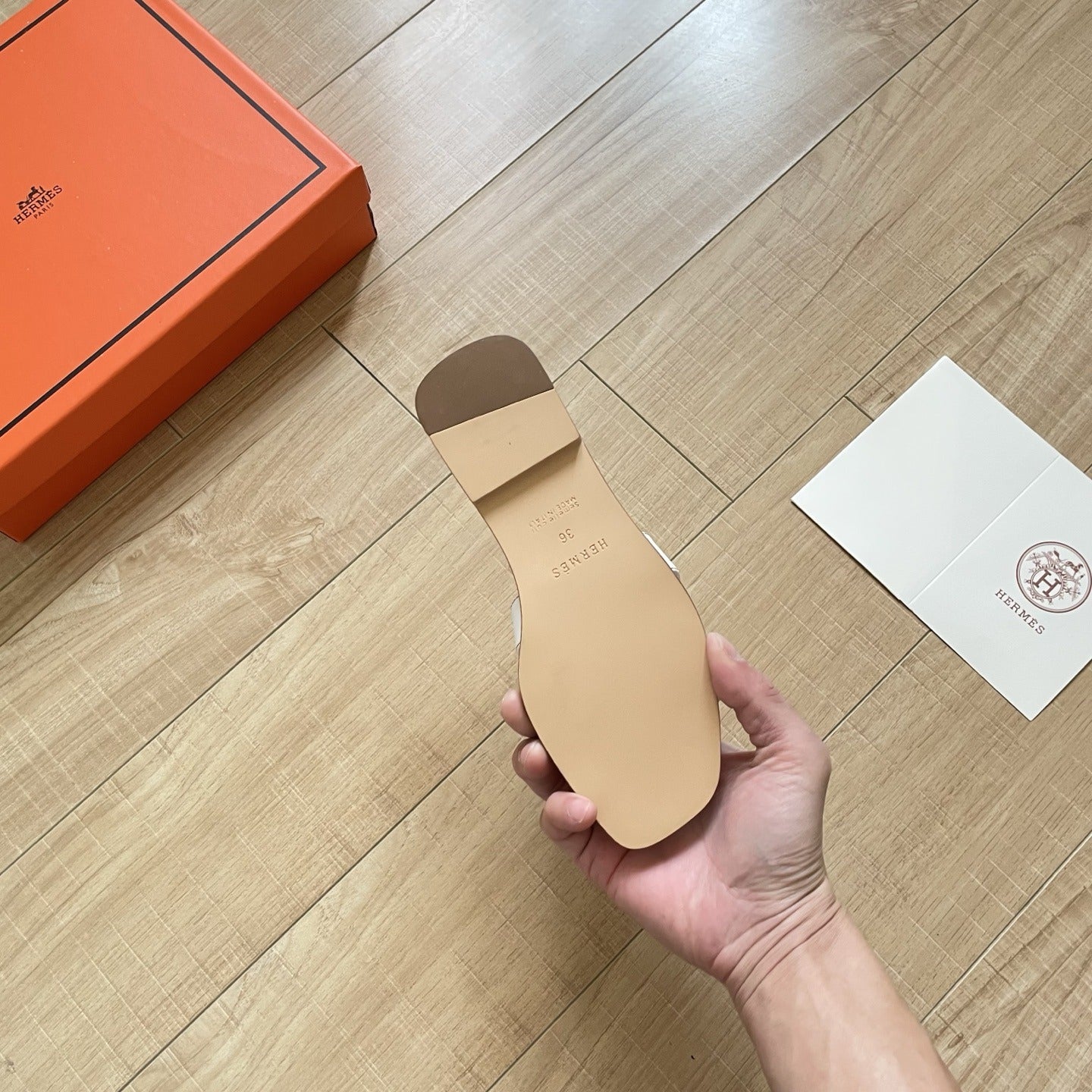 Hermes Leather Slides