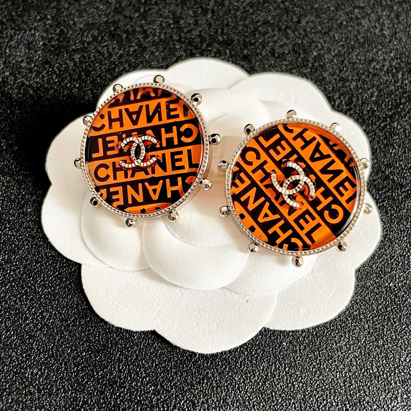 Chanel Logo Earrings