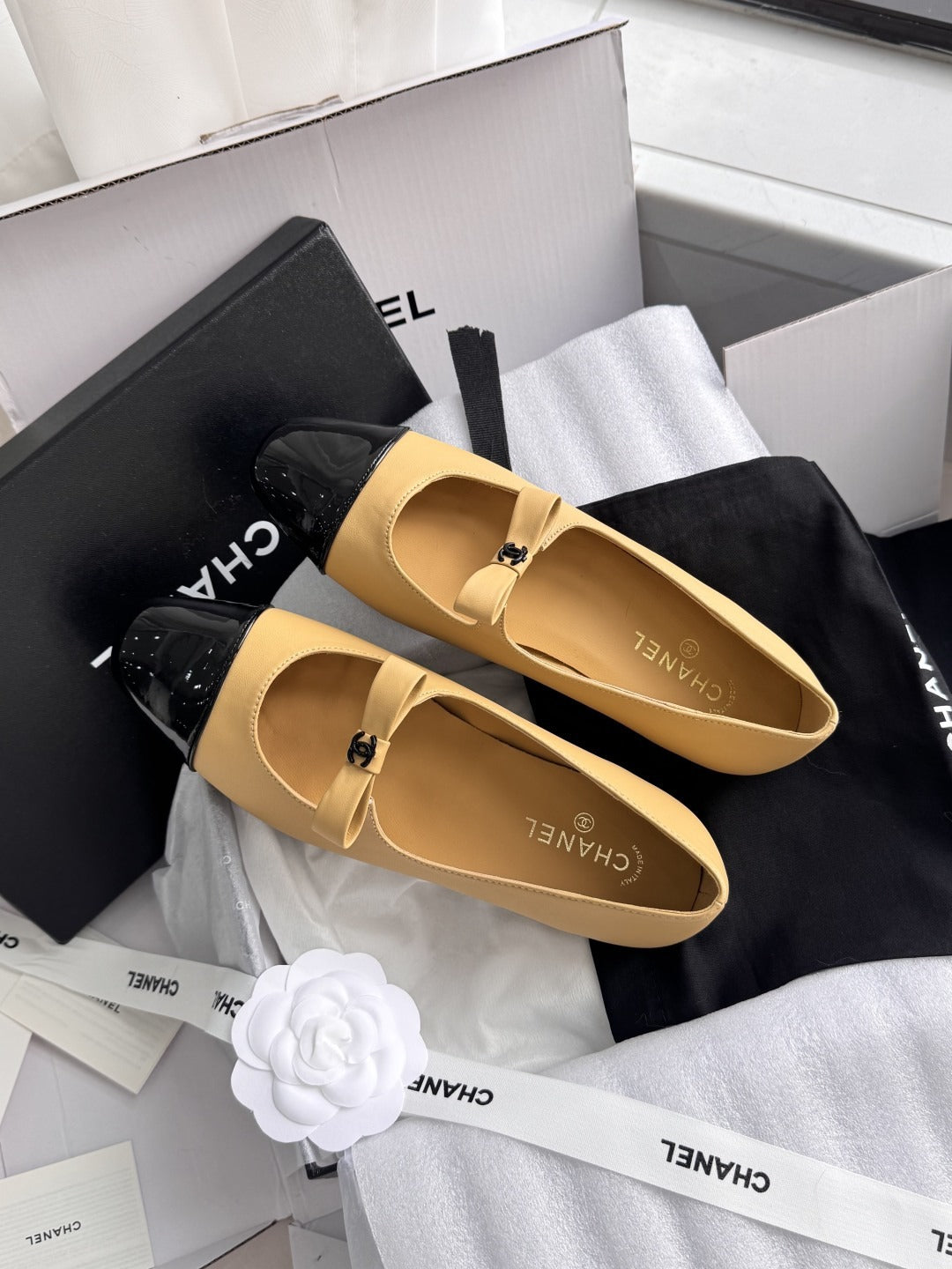 Chanel Patent Leather Bow Shoes