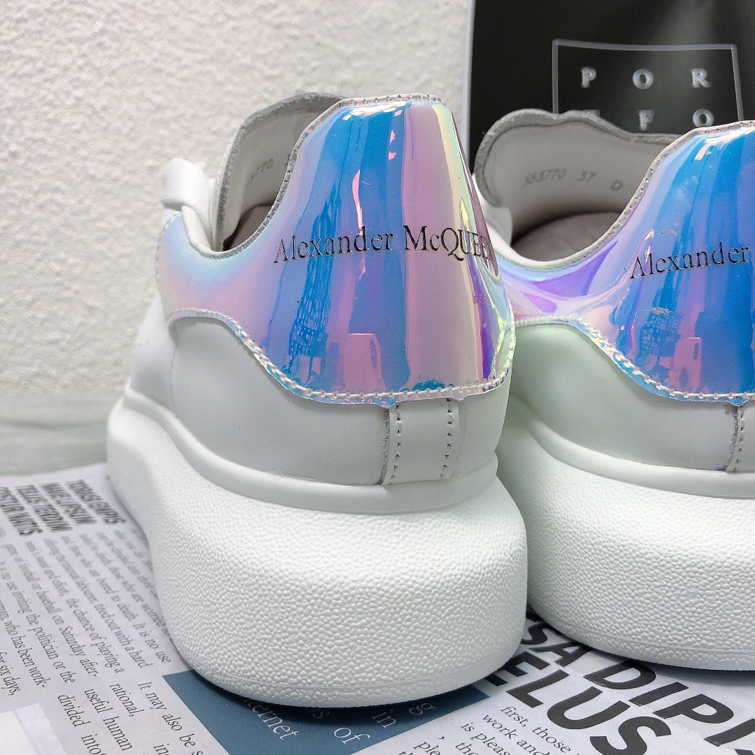 Alexander McQueen Lambskin Leather Logo Sneakers