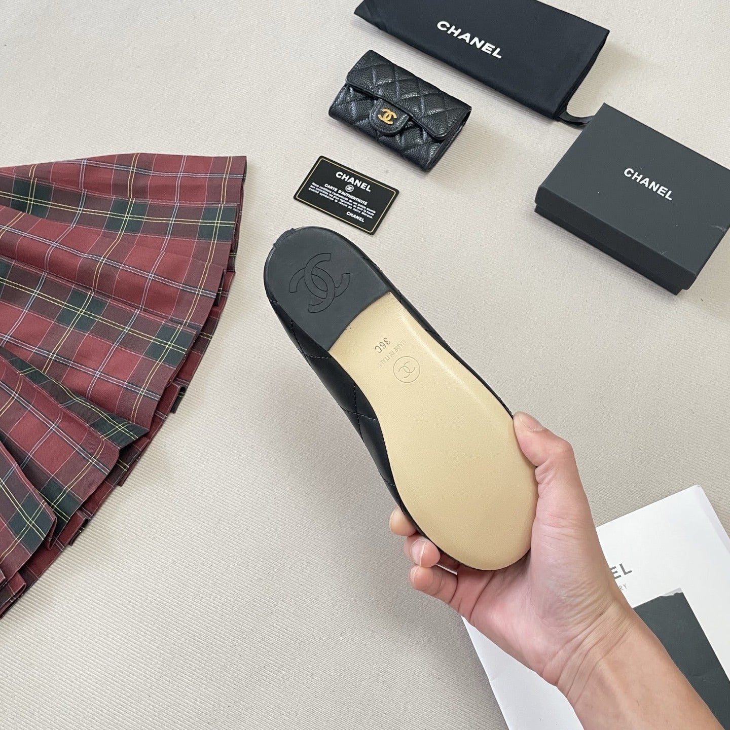 Chanel Leather Ballet Flats