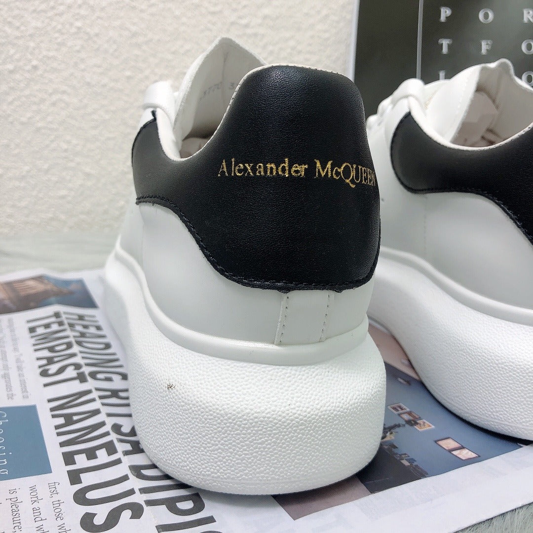 Alexander McQueen Lambskin Leather Logo Sneakers