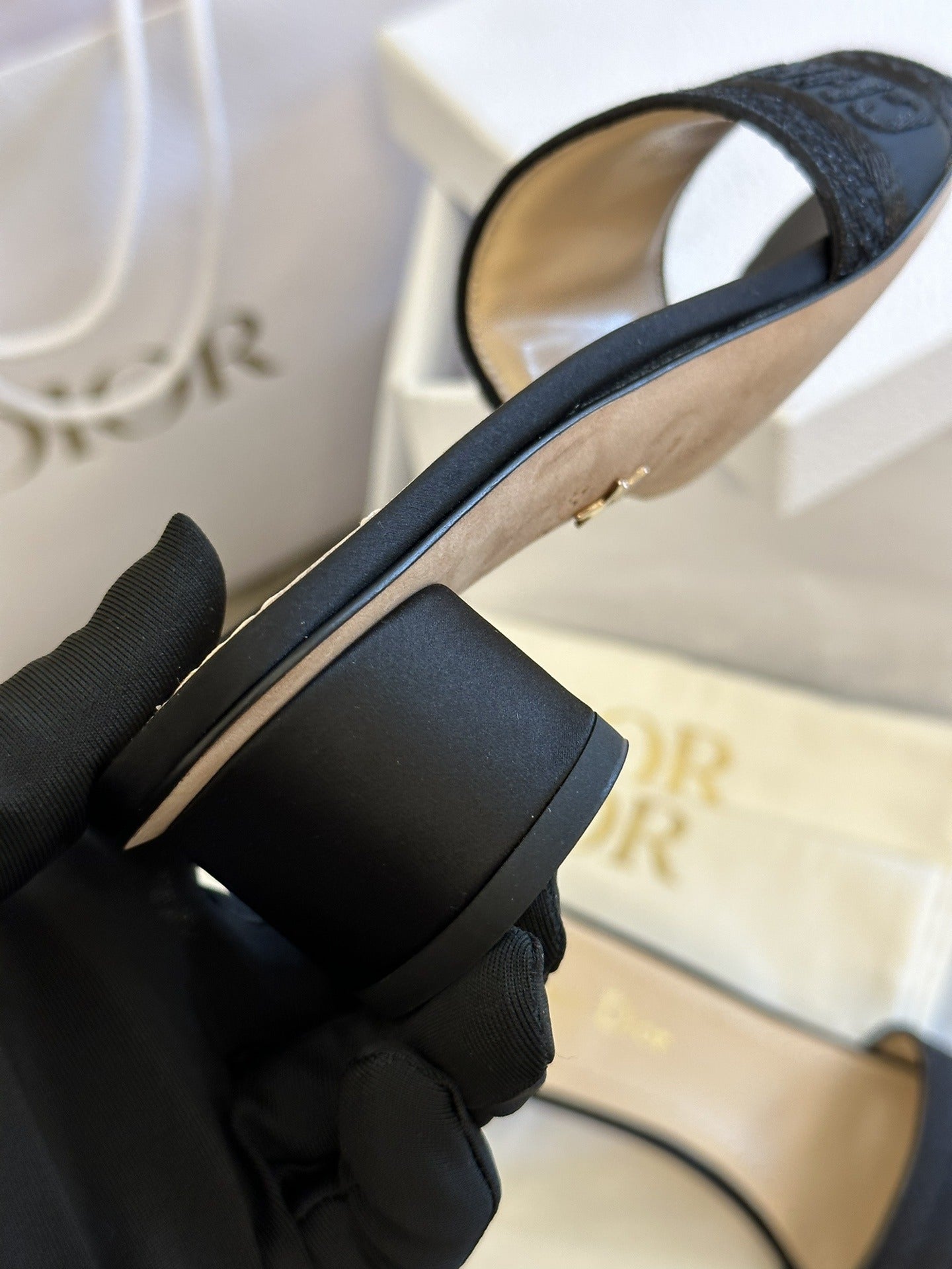 Dior Cotton & Leather Slides