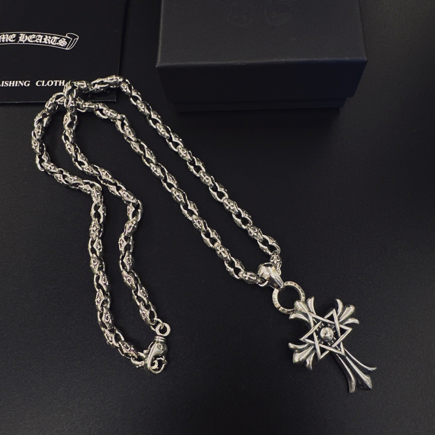 Chrome Hearts Sterling Silver Cross Necklace