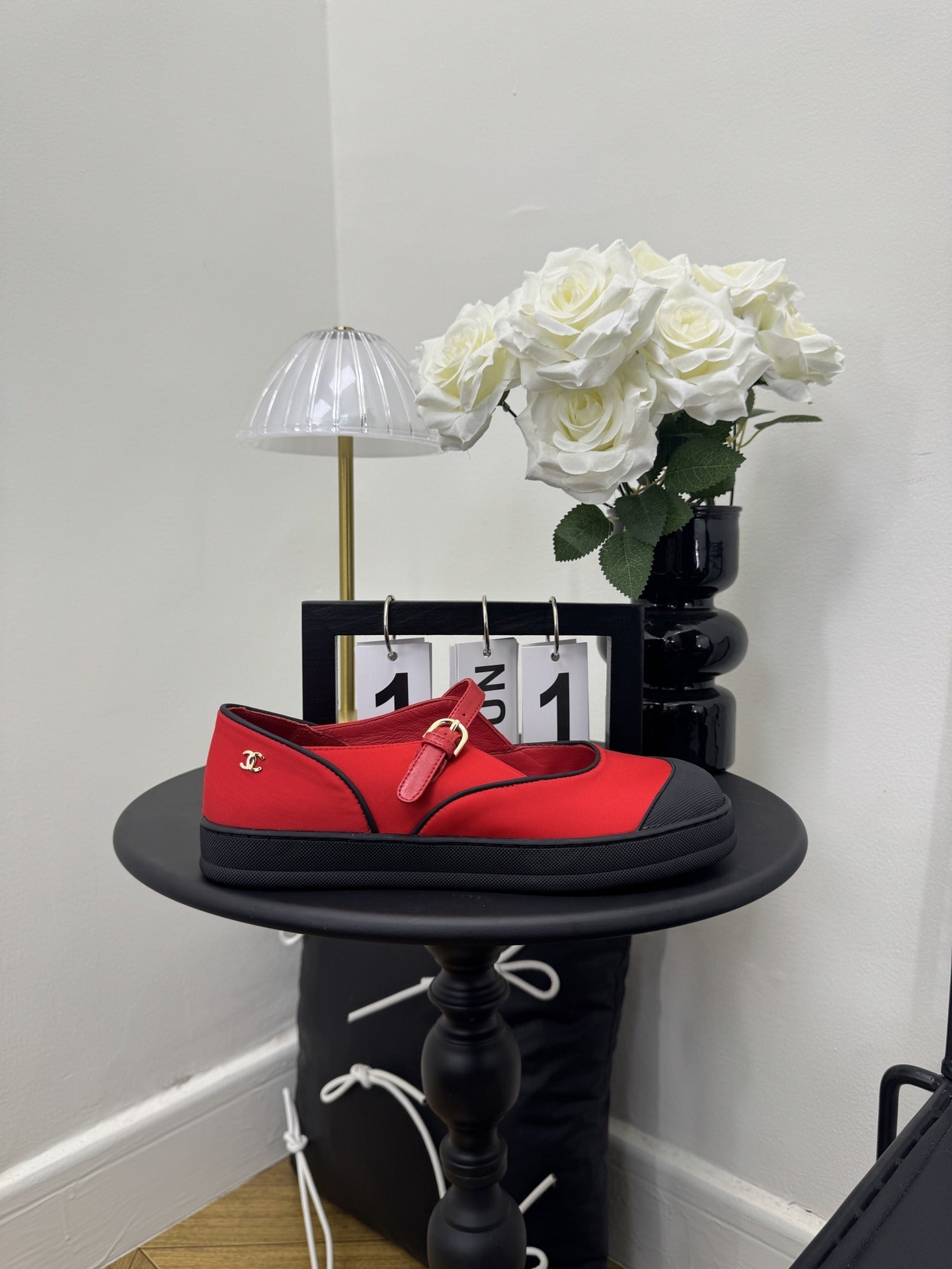 Chanel Lambskin Leather Logo Shoes
