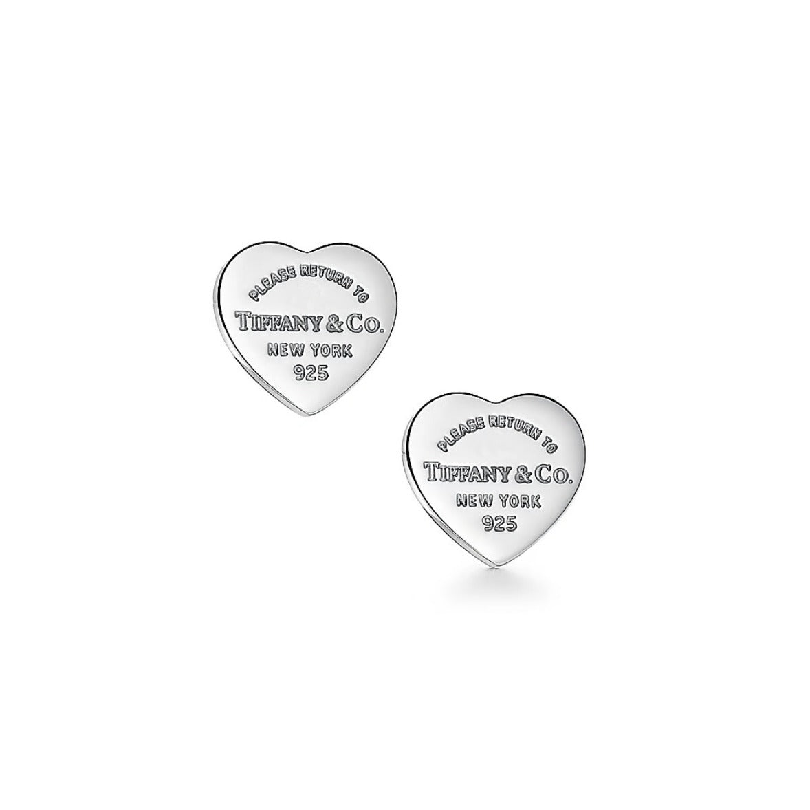 Tiffany & Co. Silver Brass Heart Earrings