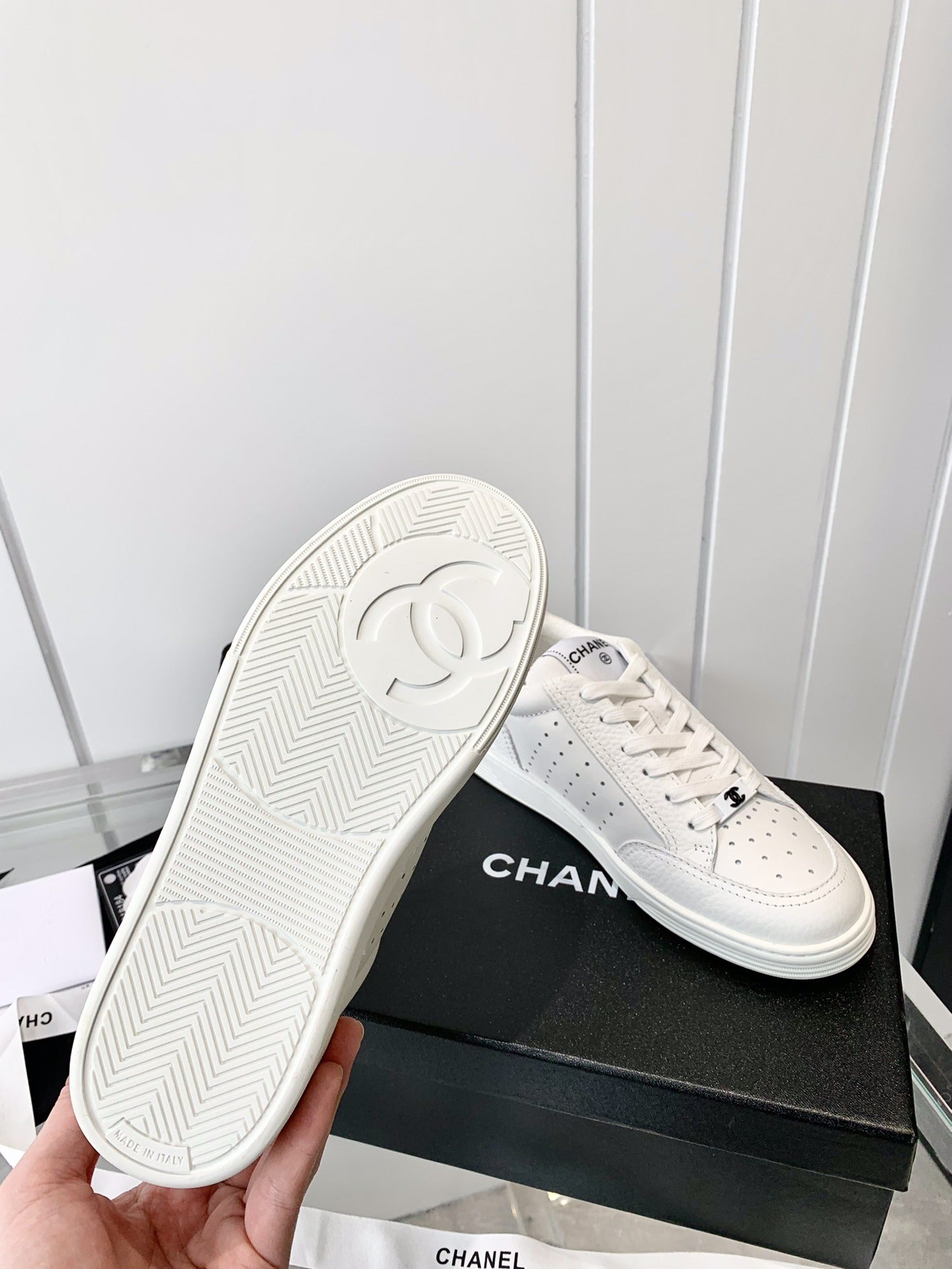Chanel Logo Sneakers