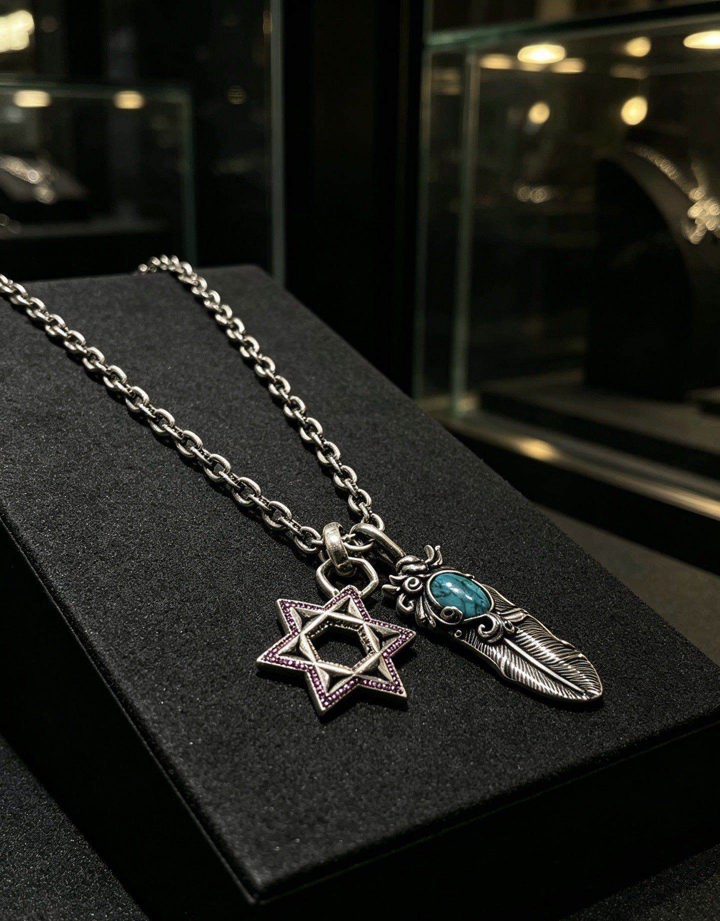Chrome Hearts Sterling Silver Cross Necklace
