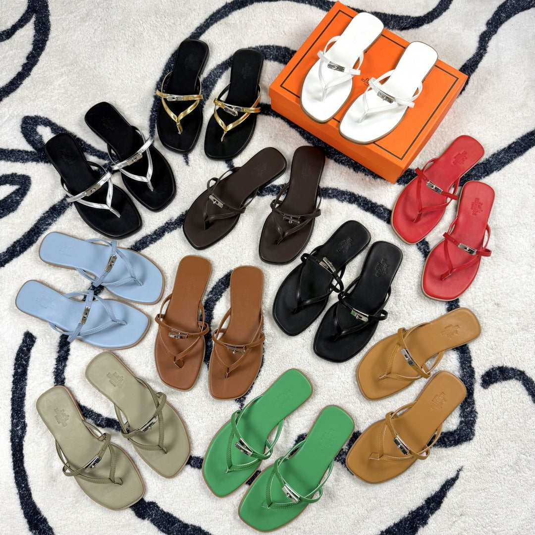 Hermes Leather Logo Slides
