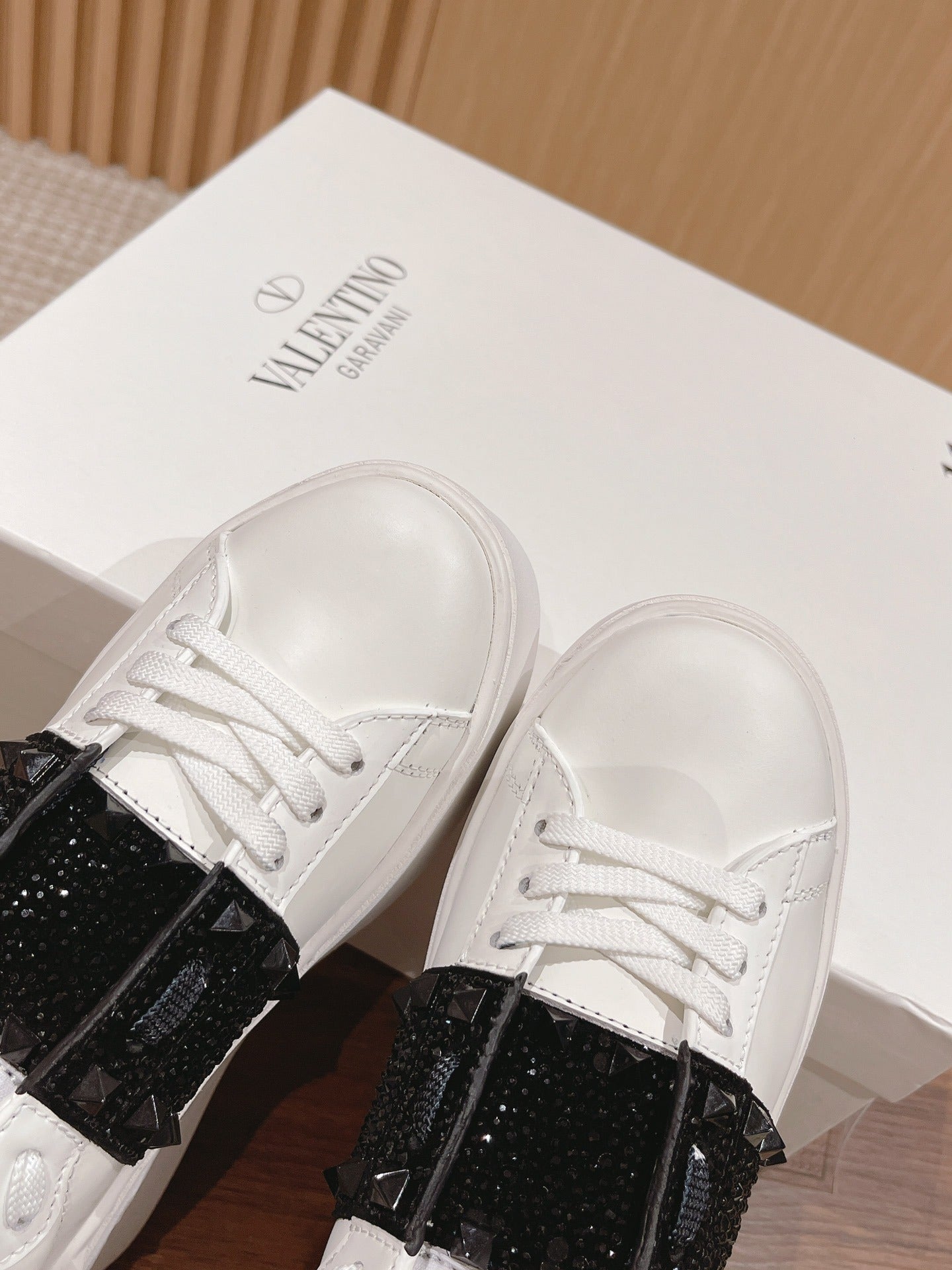 Valentino Calfskin Leather Sneakers