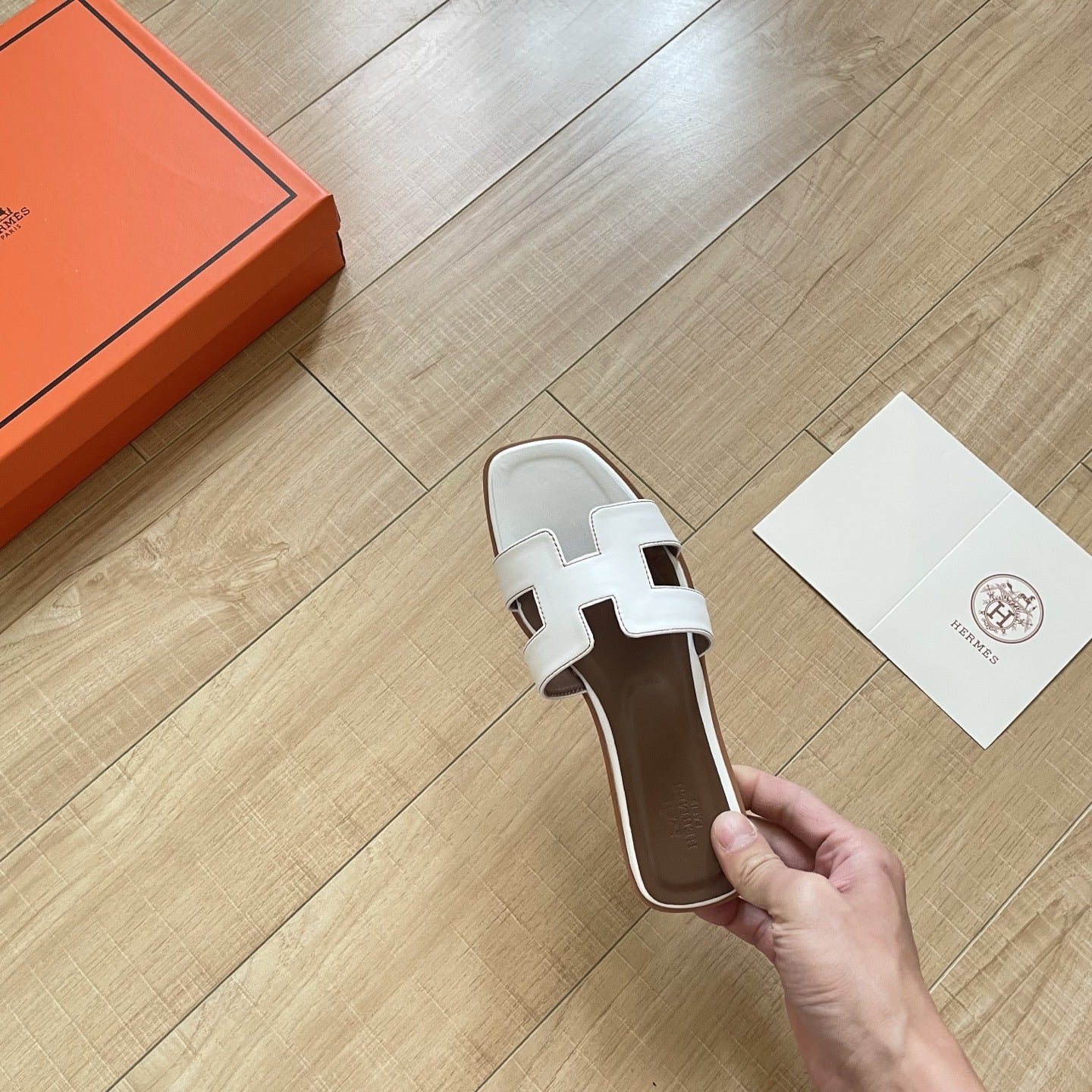 Hermes Leather Slides